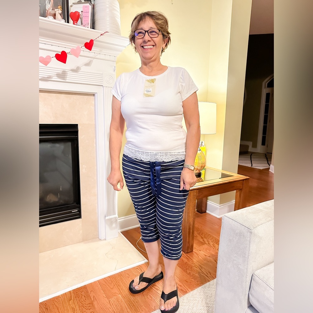 Pajama Set with Capri Pants